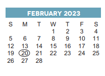 District School Academic Calendar for North Alternative Middle School for February 2023