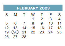 District School Academic Calendar for Rebuild Hisd Campus for February 2023