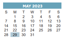 District School Academic Calendar for Scroggins Elementary for May 2023