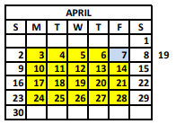 District School Academic Calendar for Huntsville Center For Technology for April 2023