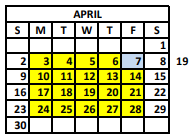 District School Academic Calendar for Davis Hills Middle School for April 2023