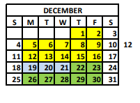 District School Academic Calendar for Sr Butler High School for December 2022