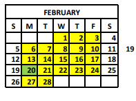 District School Academic Calendar for Chapman Middle School for February 2023