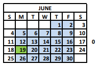 District School Academic Calendar for Chapman Middle School for June 2023