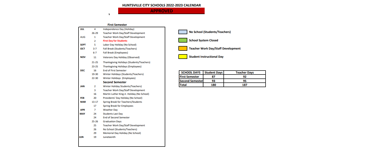 District School Academic Calendar Key for Challenger Elementary School