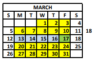 District School Academic Calendar for Hampton Cove Middle School for March 2023