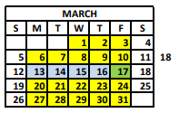 District School Academic Calendar for Mountain Gap Middle School for March 2023