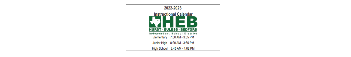 District School Academic Calendar for North Euless Elementary