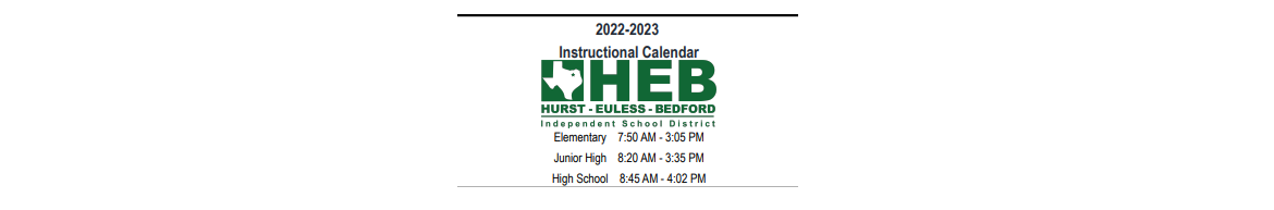 District School Academic Calendar for Bedford Junior High