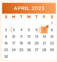 District School Academic Calendar for Lott Detention Center for April 2023