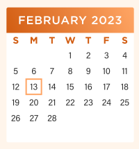 District School Academic Calendar for Lott Detention Center for February 2023