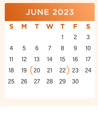 District School Academic Calendar for Hutto High School for June 2023