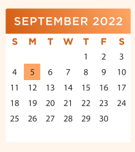 District School Academic Calendar for Hutto High School for September 2022