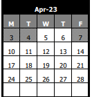 District School Academic Calendar for Clifford Crone Middle School for April 2023