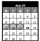 District School Academic Calendar for Oliver Julian Kendall Elem School for August 2022