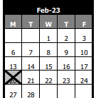 District School Academic Calendar for Gordon Gregory Middle School for February 2023
