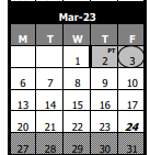 District School Academic Calendar for Thayer J Hill Middle School for March 2023