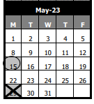 District School Academic Calendar for Clifford Crone Middle School for May 2023