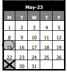 District School Academic Calendar for Prairie Children Preschool for May 2023