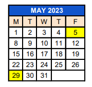 District School Academic Calendar for Alc Ell North for May 2023