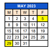 District School Academic Calendar for 279 Crest View Ts for May 2023