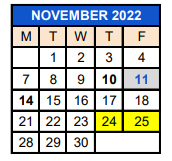 District School Academic Calendar for Alc-orono High School Is for November 2022