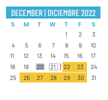 District School Academic Calendar for Johnston Elementary for December 2022