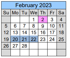 District School Academic Calendar for North Jackson Elementary School for February 2023