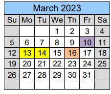 District School Academic Calendar for Dutton Elementary School for March 2023