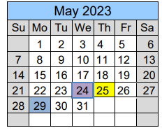 District School Academic Calendar for North Sand Mountain School for May 2023