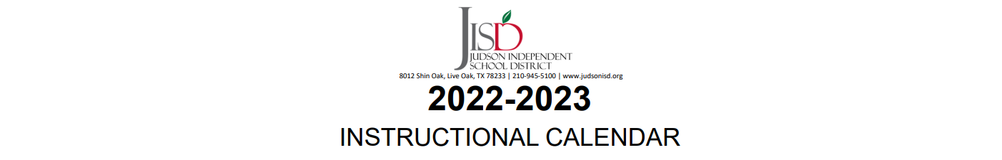 District School Academic Calendar for Judson Learning Acad