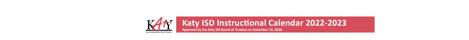Katy High School School District Instructional Calendar Katy Isd 