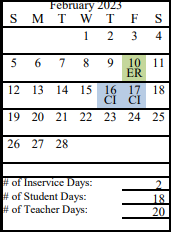 District School Academic Calendar for Moose Pass School for February 2023