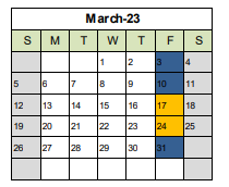 District School Academic Calendar for Edward Bain School Of Language And Art for March 2023