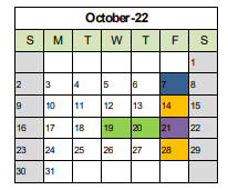 District School Academic Calendar for Wilson Elementary for October 2022