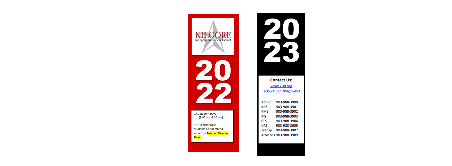 District School Academic Calendar Key for Kilgore Heights El