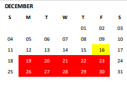 District School Academic Calendar for Killeen J J A E P for December 2022