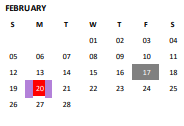 District School Academic Calendar for Willow Springs Elementary for February 2023