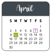 District School Academic Calendar for Wunderlich Intermediate for April 2023