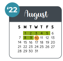 District School Academic Calendar for Benignus Elementary for August 2022