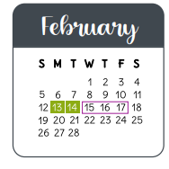 District School Academic Calendar for Wunderlich Intermediate for February 2023