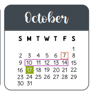 District School Academic Calendar for Nitsch Elementary for October 2022
