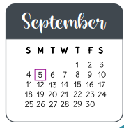 District School Academic Calendar for Wunderlich Intermediate for September 2022