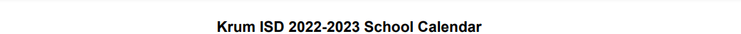 District School Academic Calendar for Denton Co J J A E P