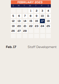 District School Academic Calendar for Galveston Co J J A E P for February 2023