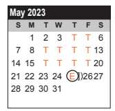 District School Academic Calendar for Dewalt Alter for May 2023