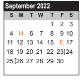 District School Academic Calendar for Baker Junior High for September 2022