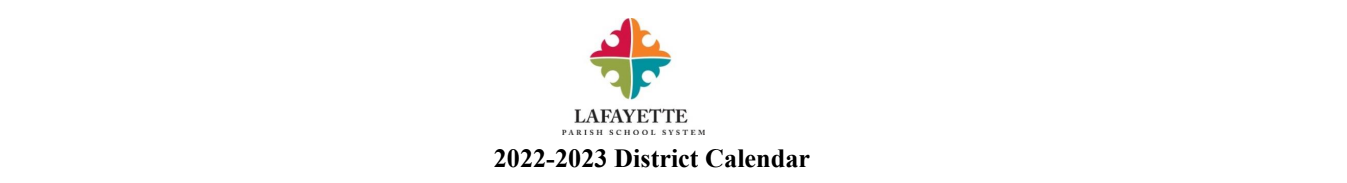District School Academic Calendar for Duson Elementary School