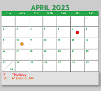 District School Academic Calendar for Lake Dallas H S for April 2023