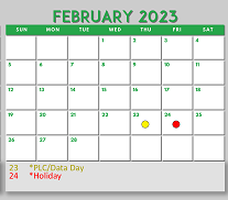 District School Academic Calendar for Denton Co J J A E P for February 2023